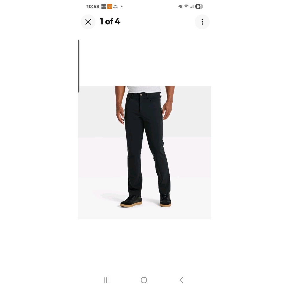 Men's 58x32 Slim Straight Fit Five Pocket Pants Goodfellow & Co Black